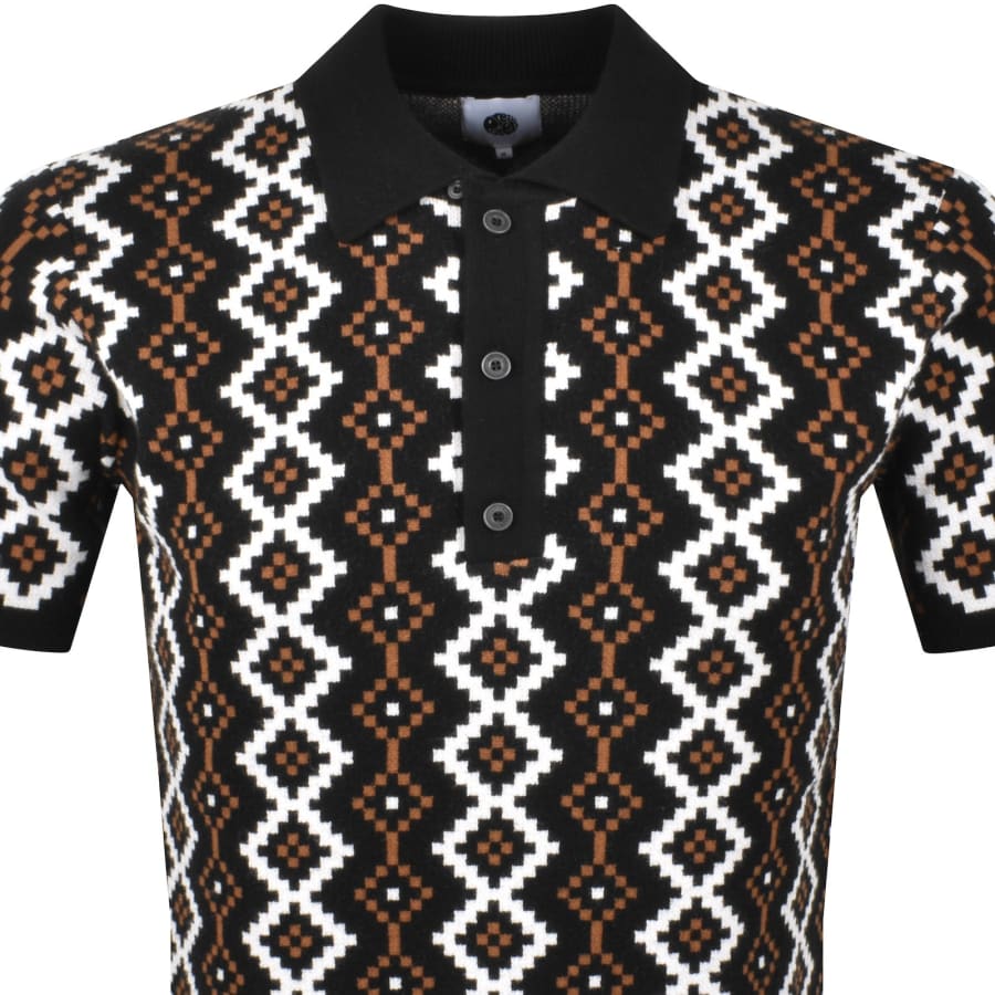 Pretty Green Dakota Knit Polo T Shirt Multi